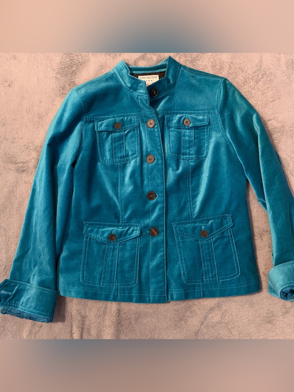 Covington Women’s  Vintage Turquoise Blue Jacket Medium 10/12
